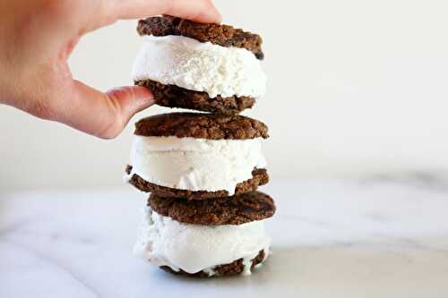 Chocolate-Coconut Ice Cream Cookie Sandwiches (Gluten Free & Vegan!)