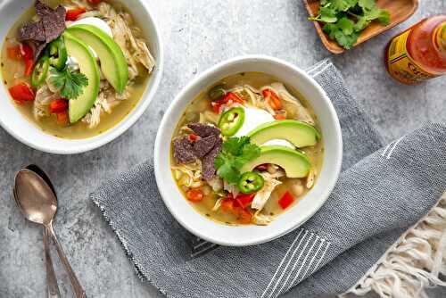 Mexican White Bean Chicken Soup (Slow Cooker or Stovetop!)