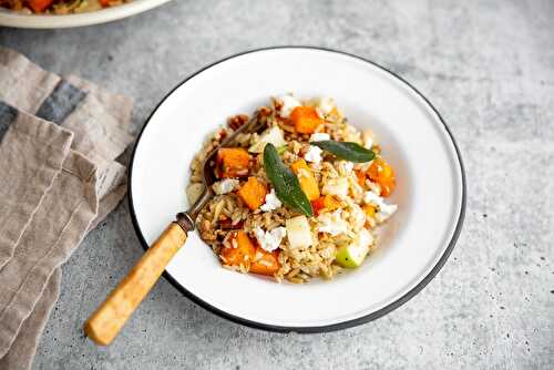 Butternut Squash Salad with Apples, Goat Cheese & Grains