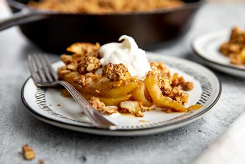 Pear and Ginger Crumble (Gluten Free, Vegan Option)