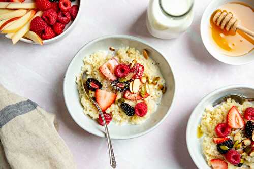 Creamy Millet Breakfast Porridge (Gluten Free, Vegan)