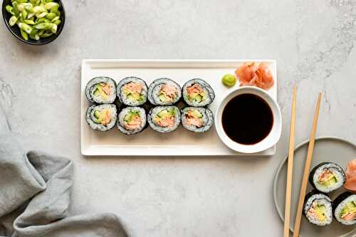 Homemade Sushi without a mat