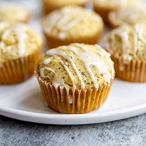 Lemon Poppy Seed Muffins with Lemon Glaze