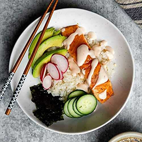 Spicy Salmon Rice Bowls