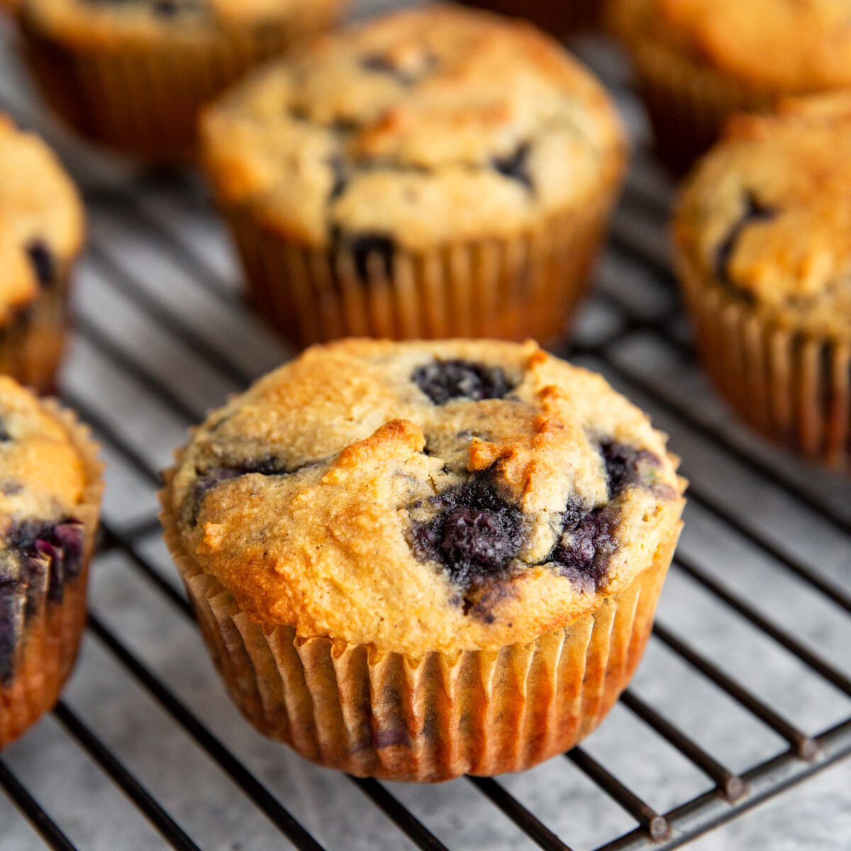 Easy Gluten-Free Blueberry Banana Muffins (Vegan Option)