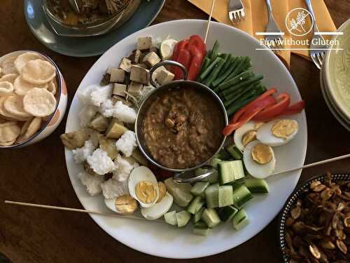 Gado Gado Indonesian Salad with Easy Peanut Sauce