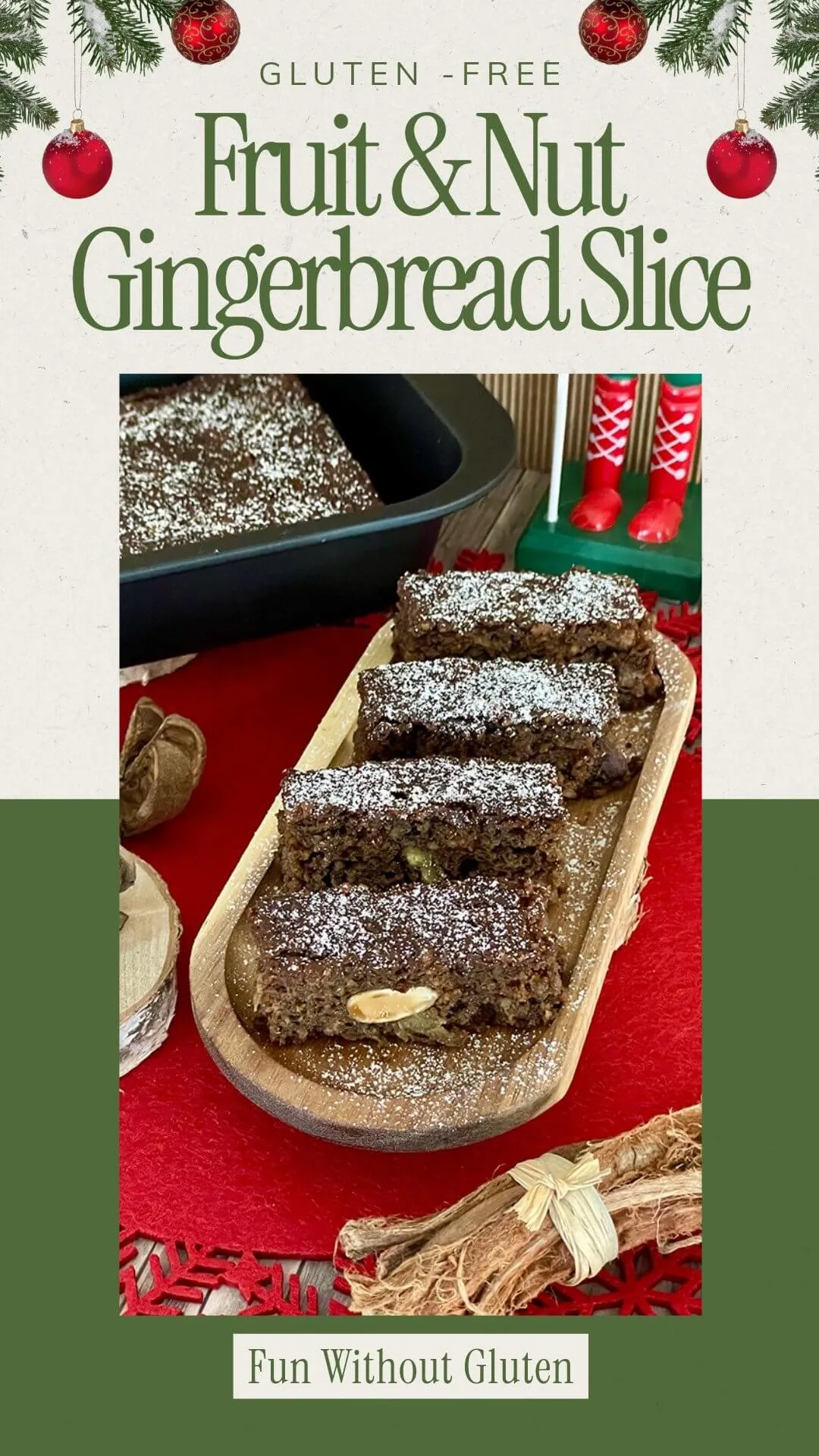 Fruit & Nut Gingerbread Slice