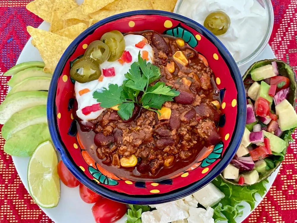 Healthy Gluten-Free Turkey Chilli Bowl