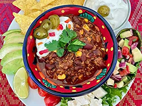 Healthy Gluten-Free Turkey Chilli Bowl
