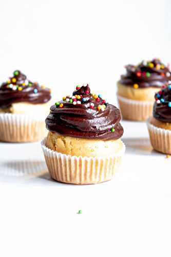 Fluffy Vegan Cupcakes With Chocolate Frosting