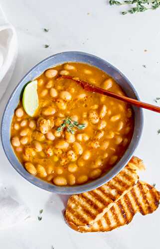 One-Pot Moroccan White Bean Stew - Loubia