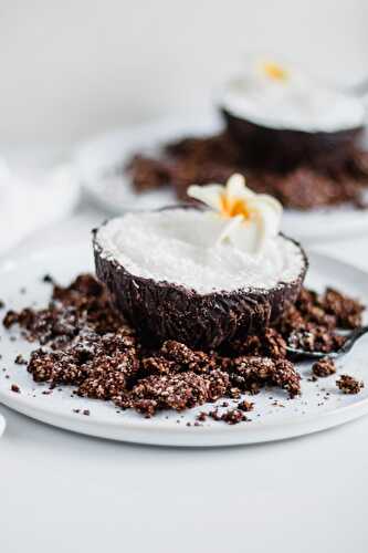Chocolate Coconut Dessert with Edible Bowls