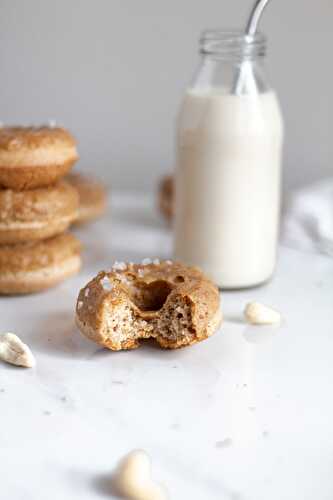 Salted Caramel Cashew Donuts