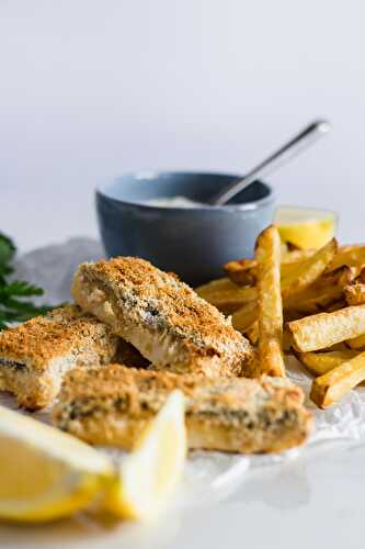Baked Tofish and Chips with Tartar Sauce