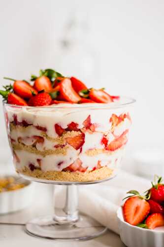 Vegan Strawberry Trifle - Easy & GF