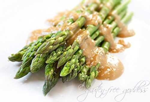 Asparagus with Maple Tahini Dressing