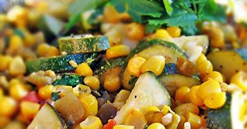 Calabacitas Recipe with Summer Corn, Zucchini, Green Chiles and Lime