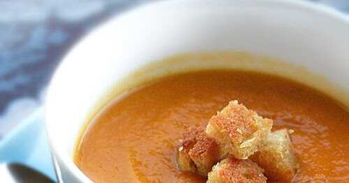 Carrot Soup with Pan Toasted Croutons