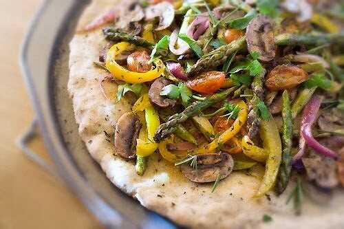Gluten-Free Goddess Flatbread + Pizza Recipe with Roasted Vegetables