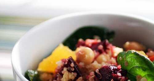 Quinoa Salad with Roasted Beets, Chick Peas and Orange