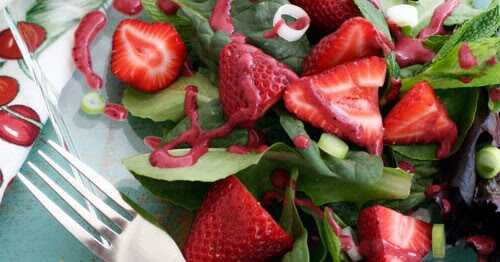 Strawberry Spinach Salad with Berry Dressing