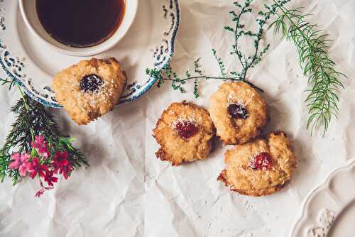 Butterless Coconut Chewy Cookies | Glutenfreeindian