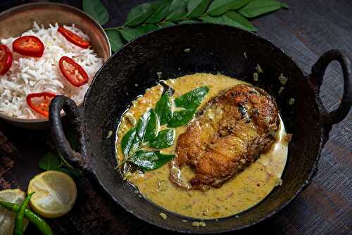 Kerala Fish Molly Recipe. Fish curry recipe. Indian fish curry