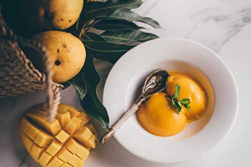 Mango Sorbet without Ice Cream Maker | Gluten free Recipe