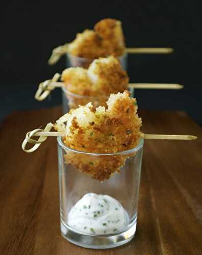 Panko Crusted Shrimp with Chive Aioli