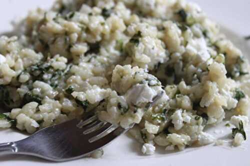 Spinach Goat Cheese Risotto