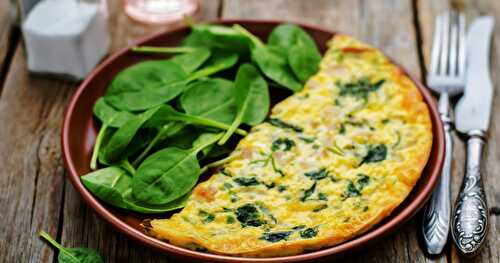 Spinach Ham & Cheese Omelet