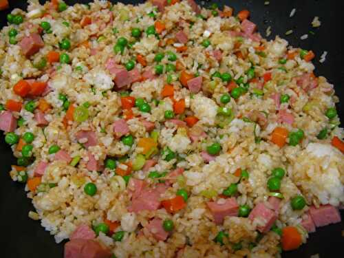 Yummy Sriracha SPAM Fried Rice
