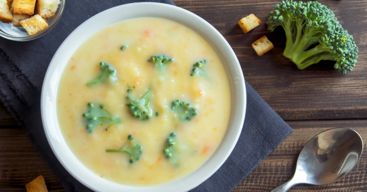 Lighter Broccoli Cheese Soup