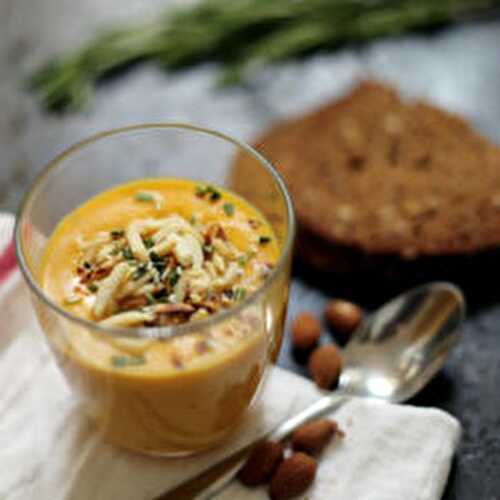 Creamy Carrot Soup with Coconut Milk and Peanut Butter