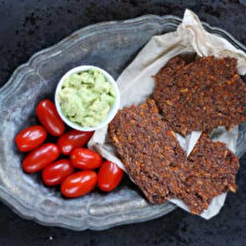 Chia Flaxseed Crackers with Tomato