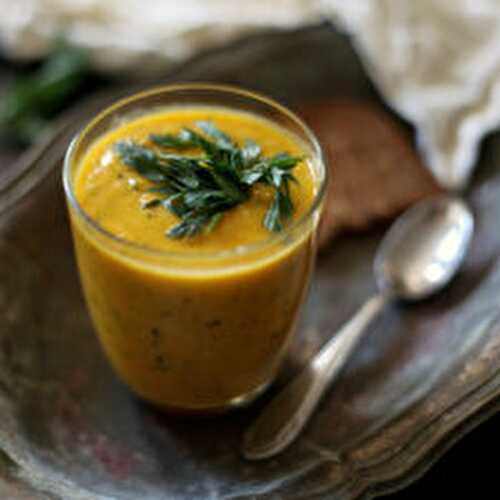 Creamy Roasted Carrot and Zucchini Soup