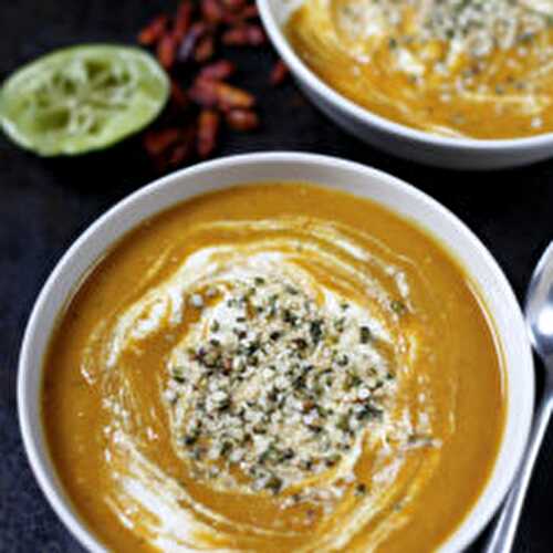 Sweet Potato Soup with Tomato and Lentil
