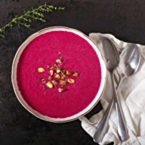 Beetroot Soup with Blood Orange and Coconut