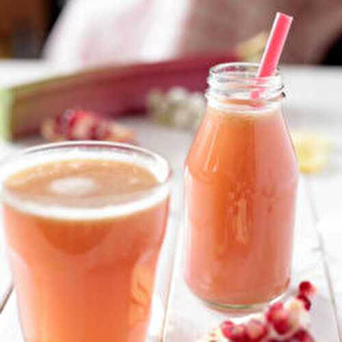 Rhubarb and Pomegranate Lemonade
