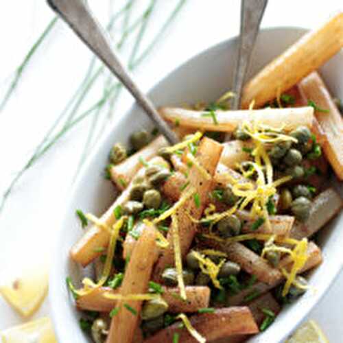 Black Salsify with Caper and Chives