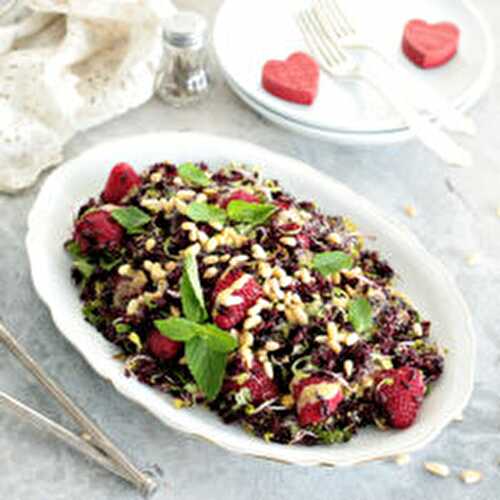 Black Rice and Raspberry Salad