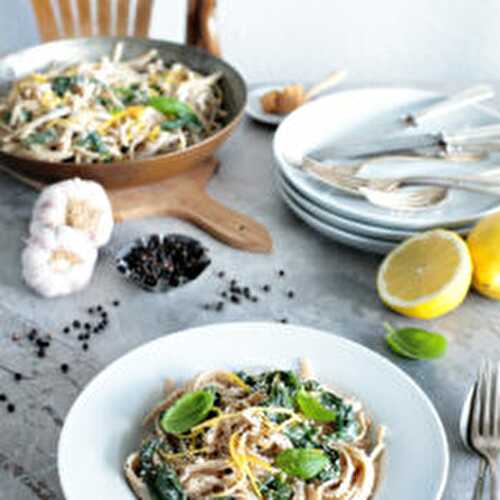 Simple Vegan Lemon Miso Pasta