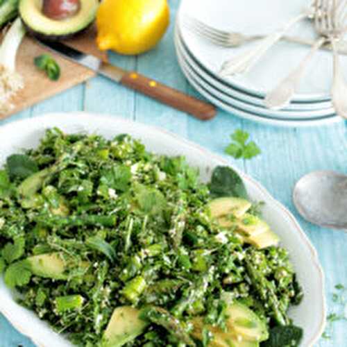 Green Tabbouleh with Asparagus and Avocado