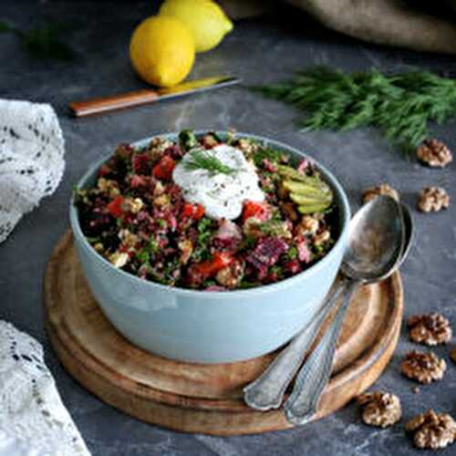 Russian Style Quinoa Salad with Winter Vegetables