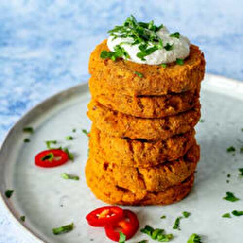Sweet Potato Patties w/ Sunflower Cheese