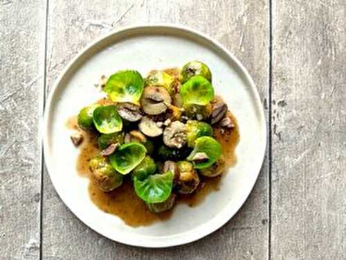 Braised Brussel Sprouts with Chestnuts
