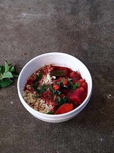 Moroccan Tagine with Sweet Potatoes + Beets, food for runners (or this runner)