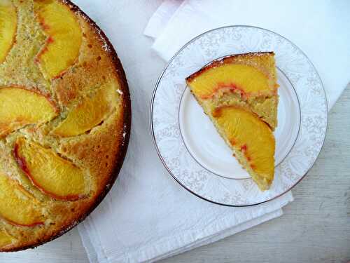Peach & Rosemary Cornmeal Cake