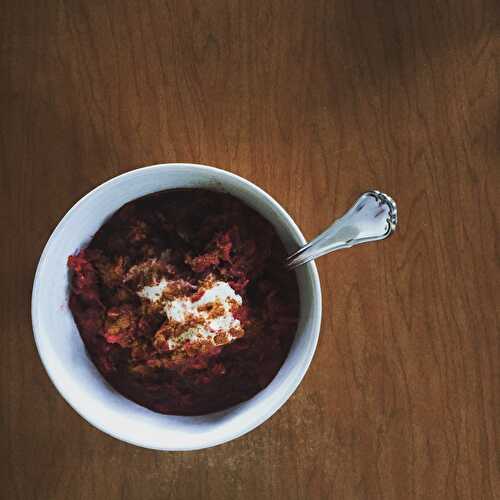 Sweet Beet + Elderberry Oatmeal
