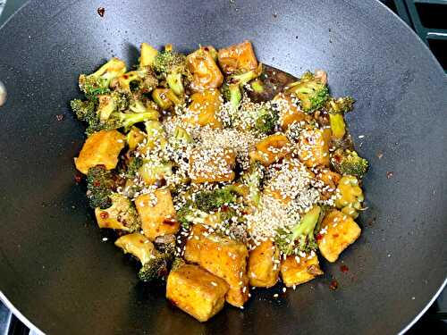 Sesame Tofu and Broccoli Stir-Fry